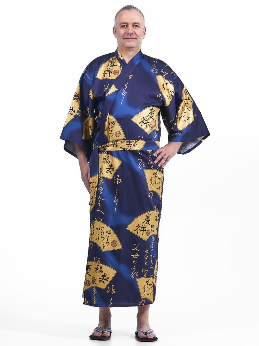 Kimono Japonés Sensu Gold Hombre Casa de Japón
