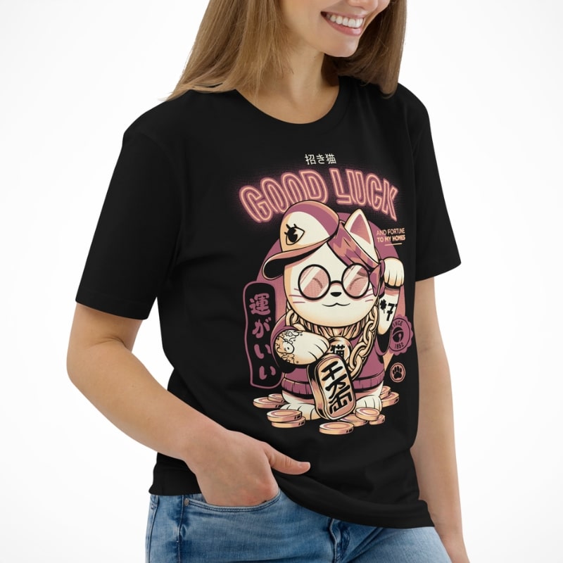 Camiseta Japonesa Maneki Neko