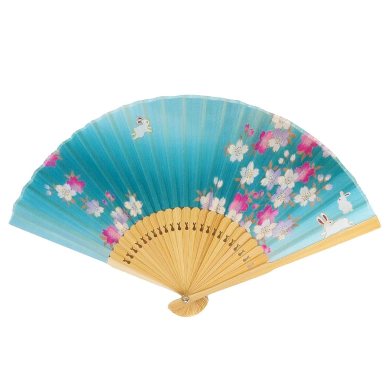 Abanico Japonés Turquesa Usagi