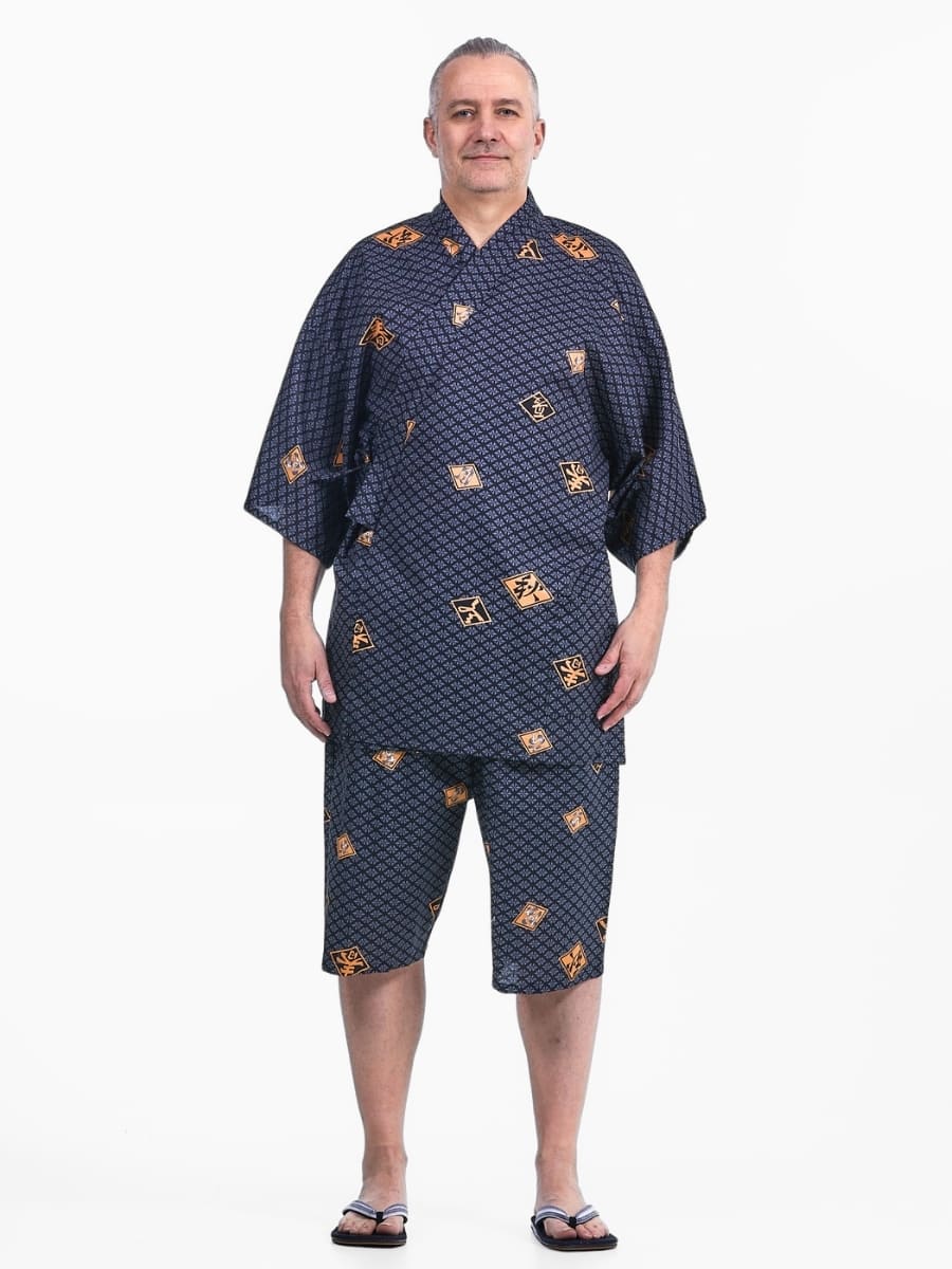 Jinbei Japonés Diamante Hombre