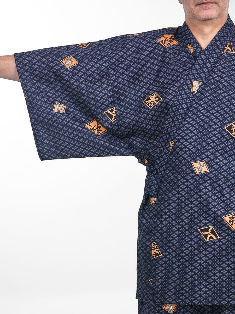 Jinbei Japonés Diamante Hombre