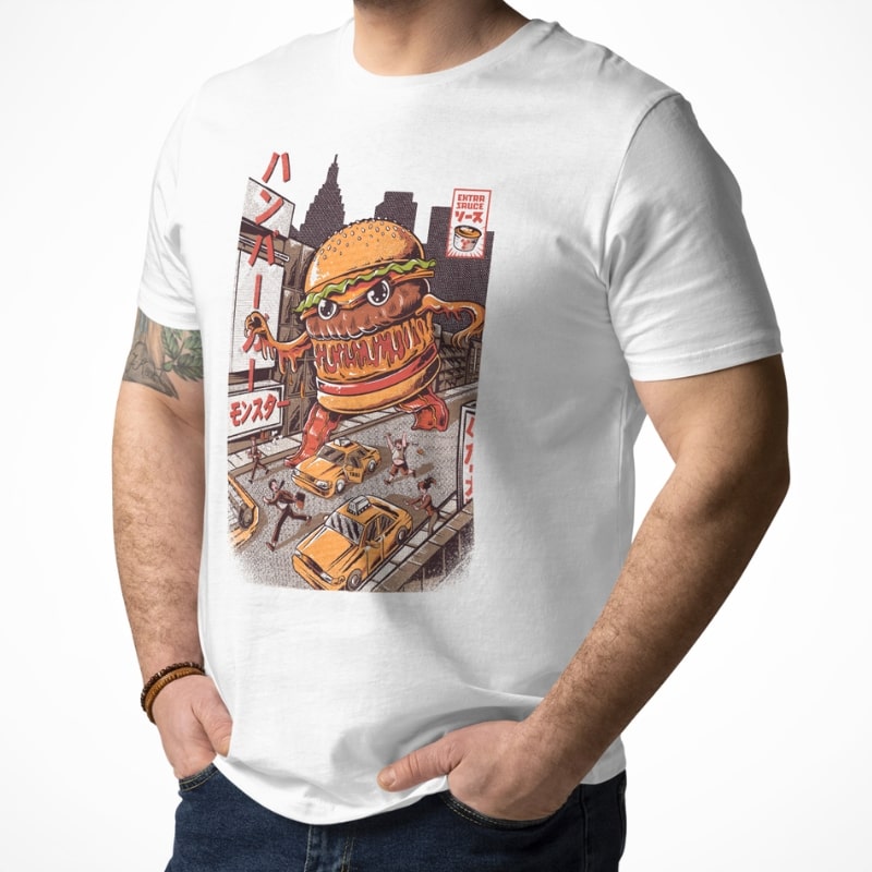 Camiseta Japonesa Burgerzilla