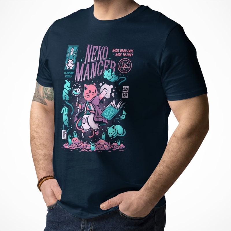 Camiseta Japonesa Nekomancer