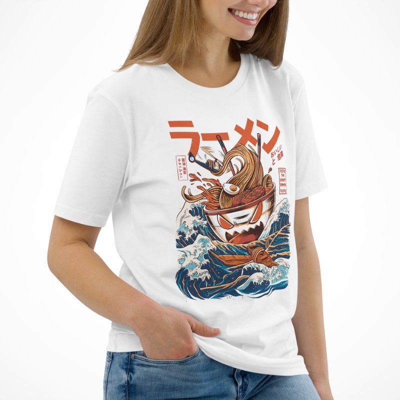 Camiseta Japonesa El Gran Ramen de Kanagawa