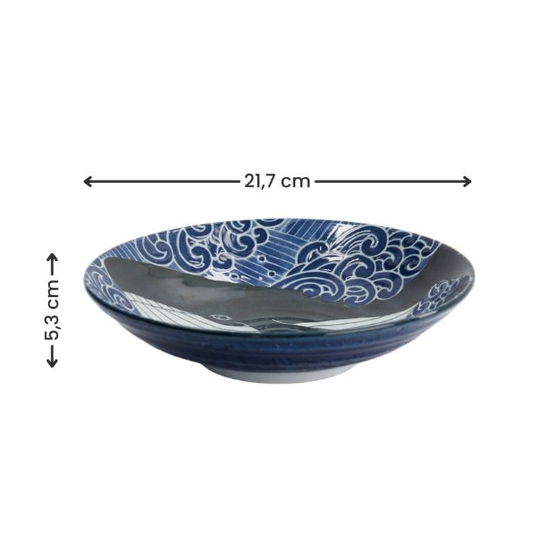 Plato Hondo Japonés Ballena