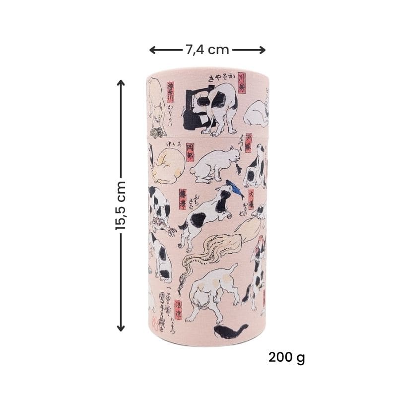 Lata de Té Japonesa Gatos