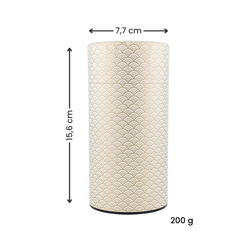 Lata de Té Seigaiha Dorada