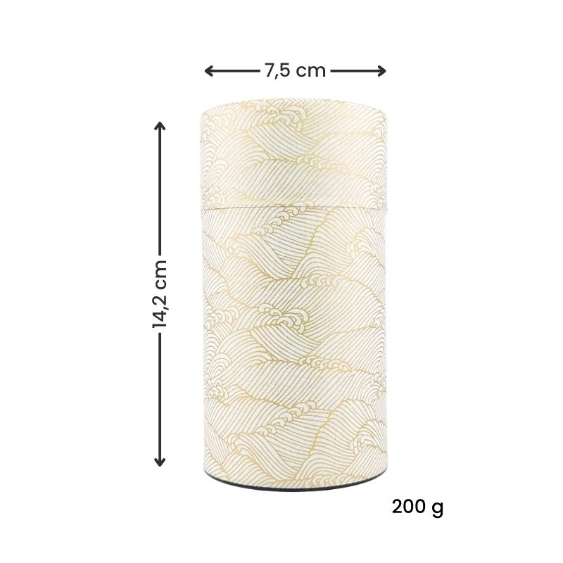 Lata de Té Japonesa Olas Gold