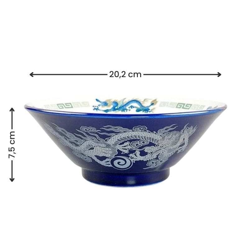 Cuenco Azul de Ramen Japonés