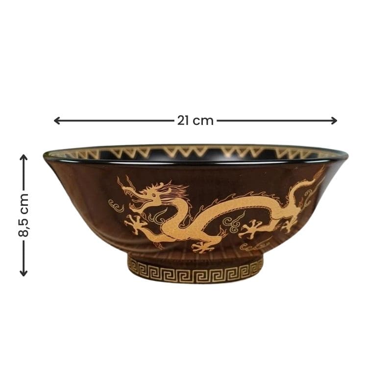 Bol de Ramen Japonés Negro