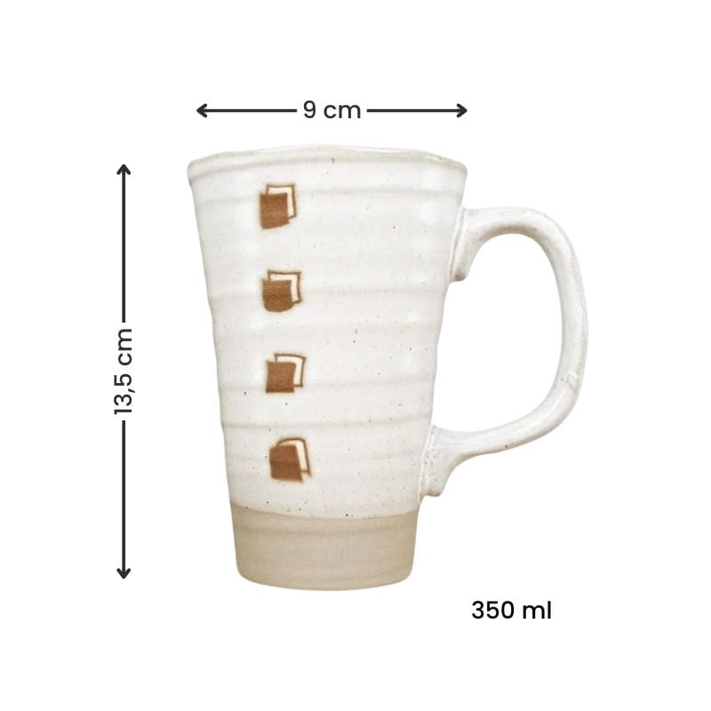 Taza Japonesa Blanca Grande