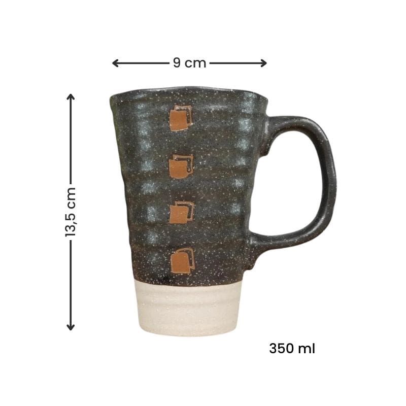 Taza Japonesa Negra Grande