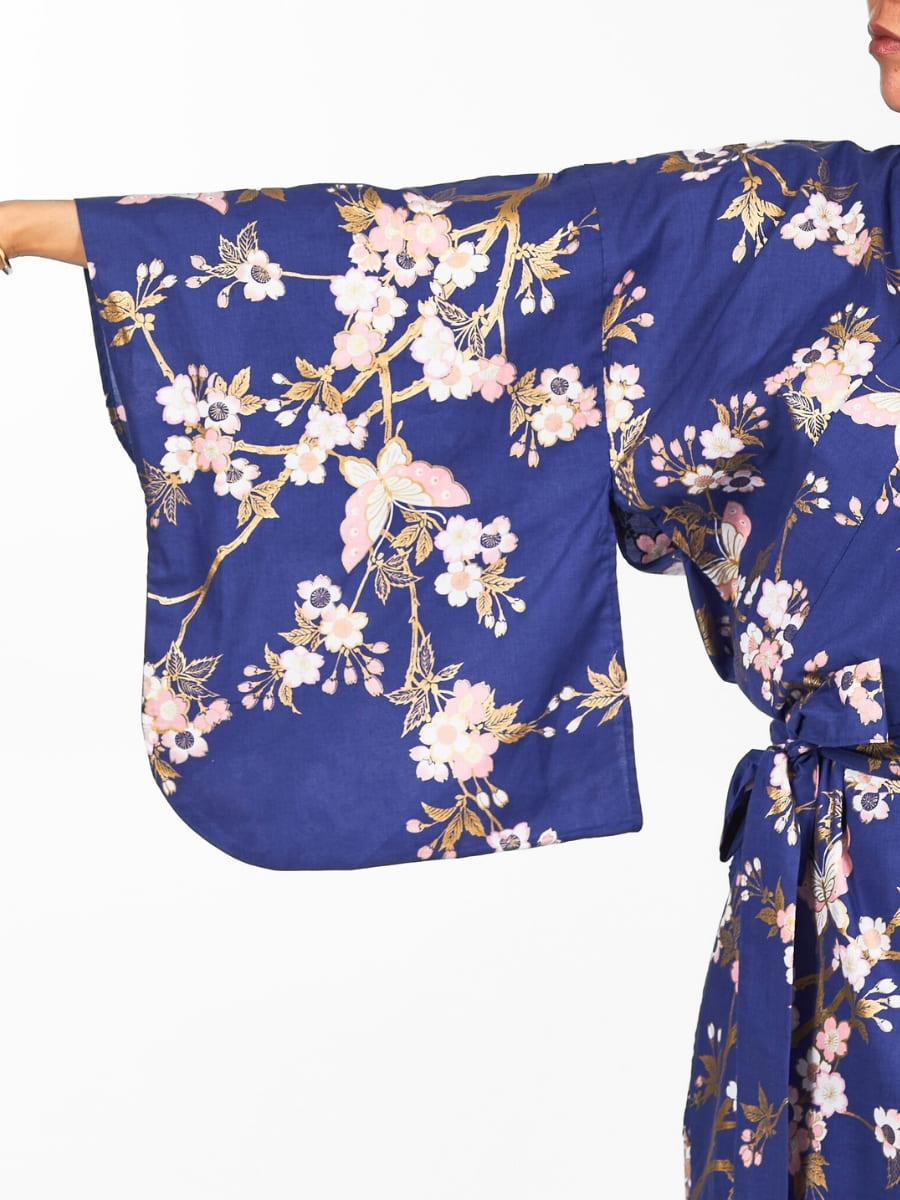 Yukata Kimono Sakura to Chō Mujer