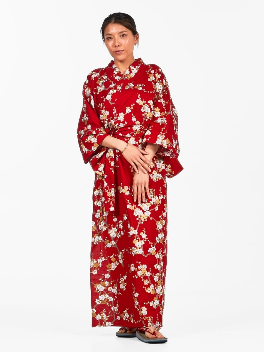 Kimono Shiraume Yukata Mujer