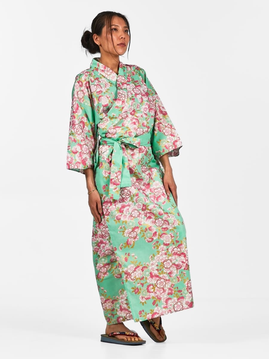 Yukata Kimono Flor Sakura Mujer