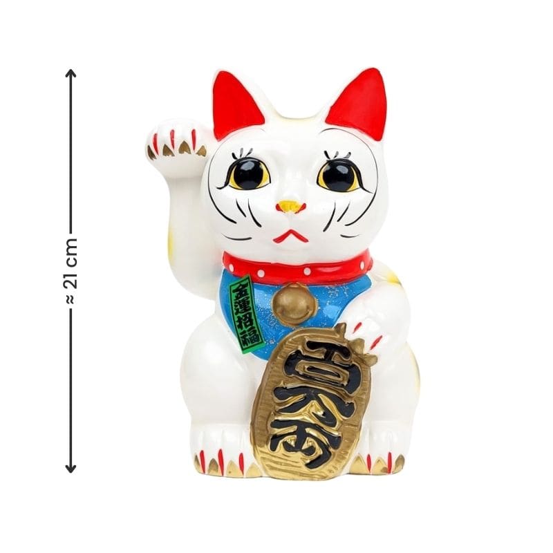 Maneki Neko Seto Blanco - 21 cm