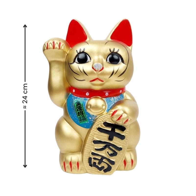 Maneki Neko Seto Dorado - 24 cm
