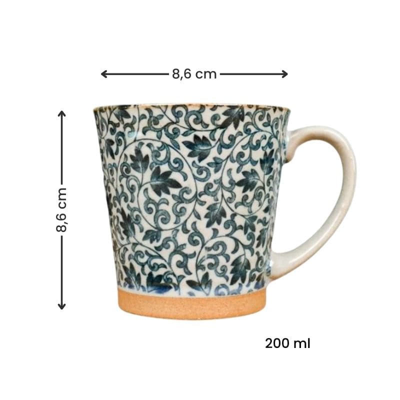 Taza de Cerámica Japonesa Azul