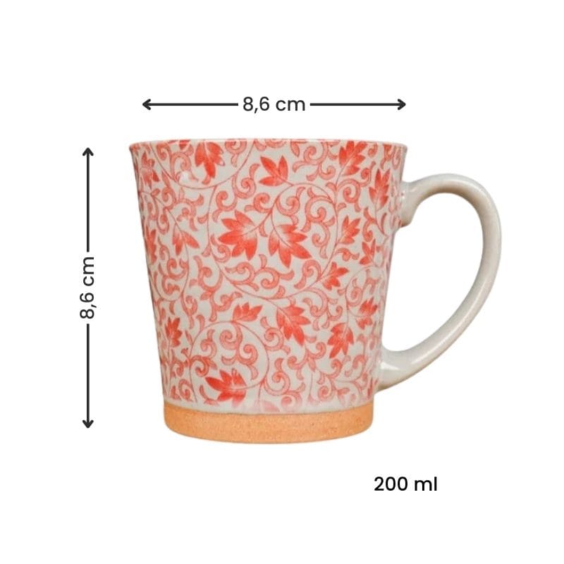 Taza de Cerámica Japonesa Roja