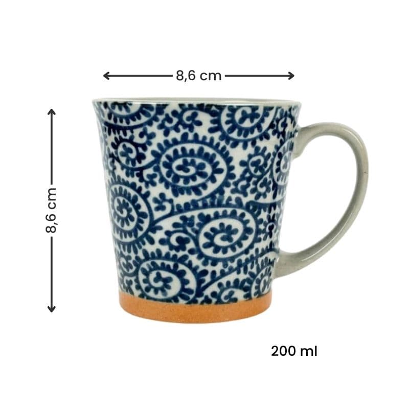 Taza Japonesa Karakusa Azul