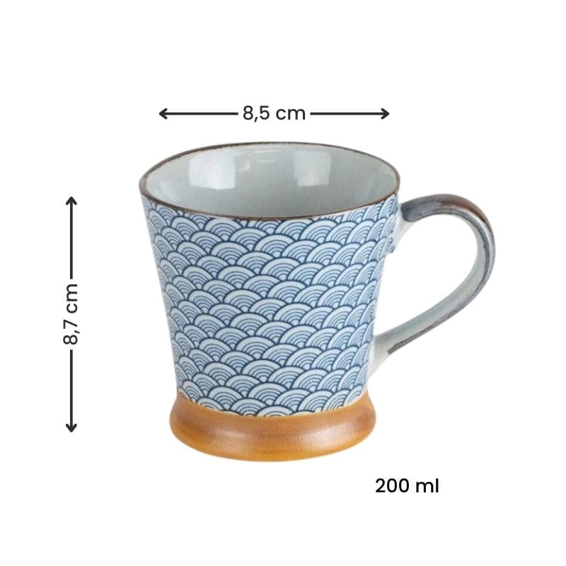 Taza Japonesa Azul