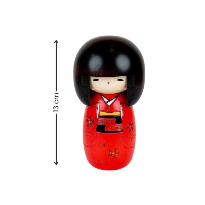 Muñeca Kokeshi Roja