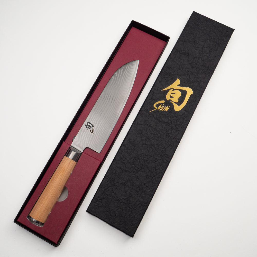 Cuchillo Santoku Shun Classic Blanco 18 cm