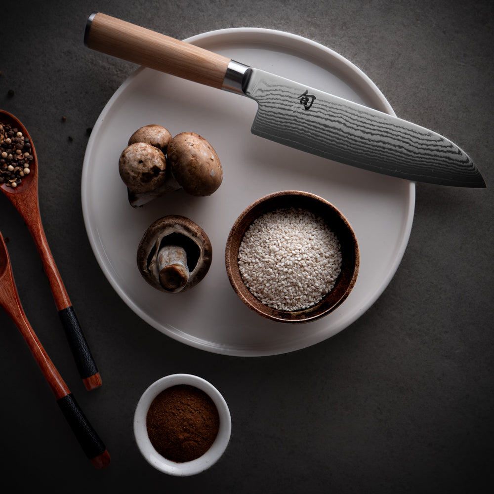 Cuchillo Santoku Shun Classic Blanco 18 cm