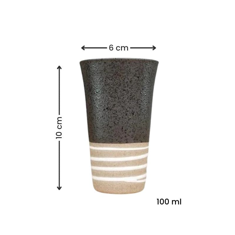Taza Japonesa de Terracota Negra