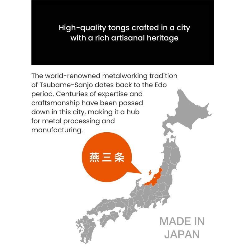 Pinza de Cocina Acero Inoxidable Japonesa - 18 cm