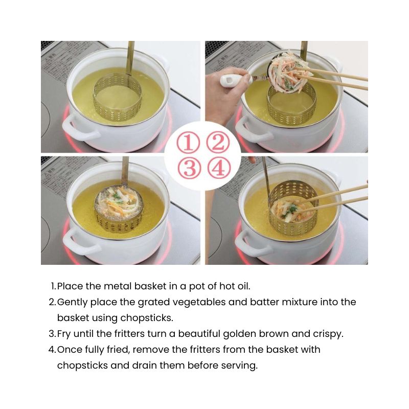 Molde Japonés Kakiage de Acero Inoxidable