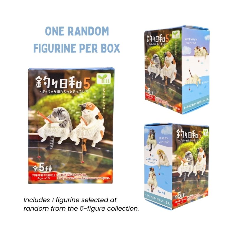 Gachapon Figurita Gato y Caña de Pescar