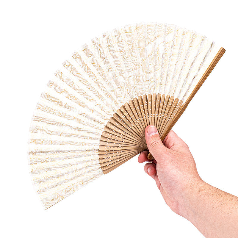 Abanico Japonés Mino Washi Blanco