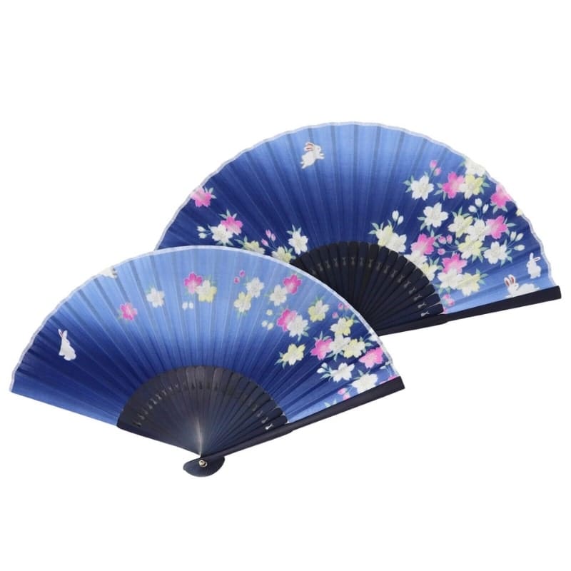 Abanico Japonés Usagi Azul