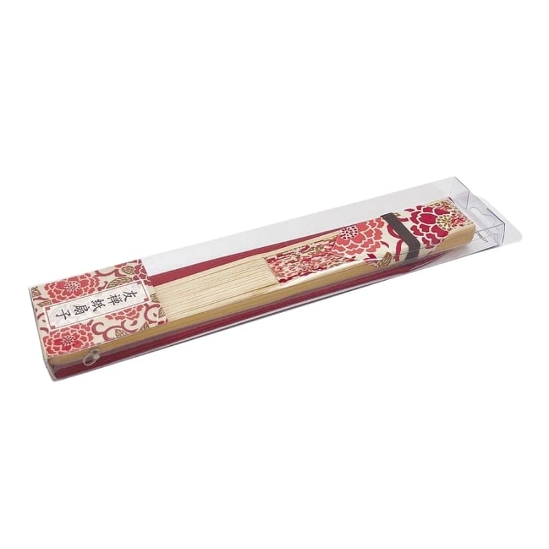 Abanico Japonés Yuzen Botan Naranja