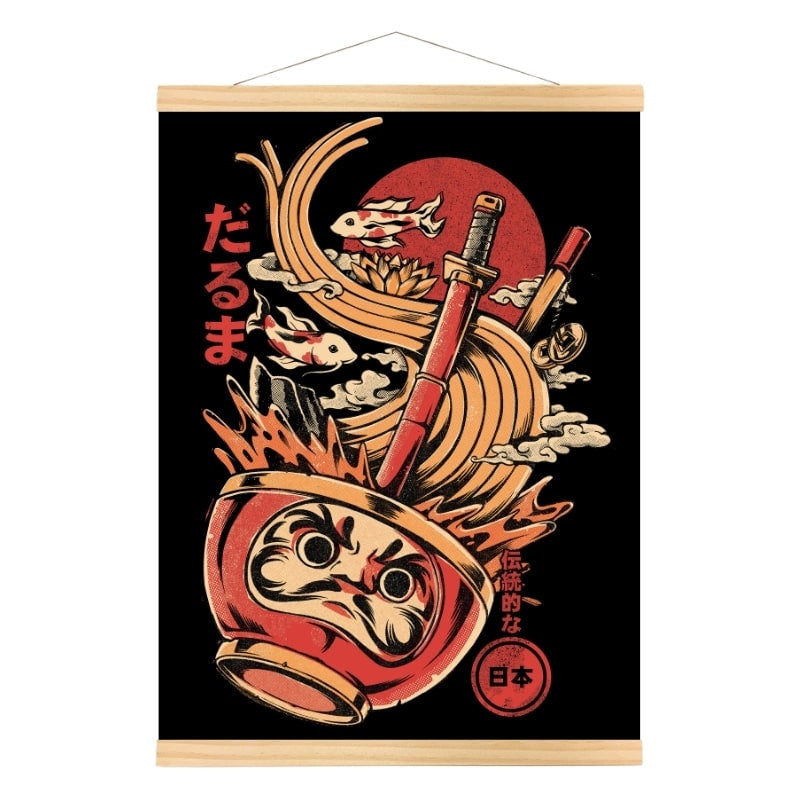 Cartel japonés Daruma Ramen - A3