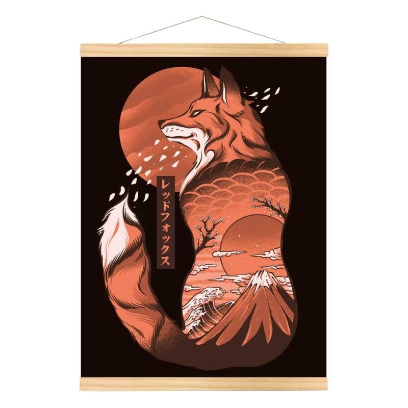 Póster del zorro japonés - A3