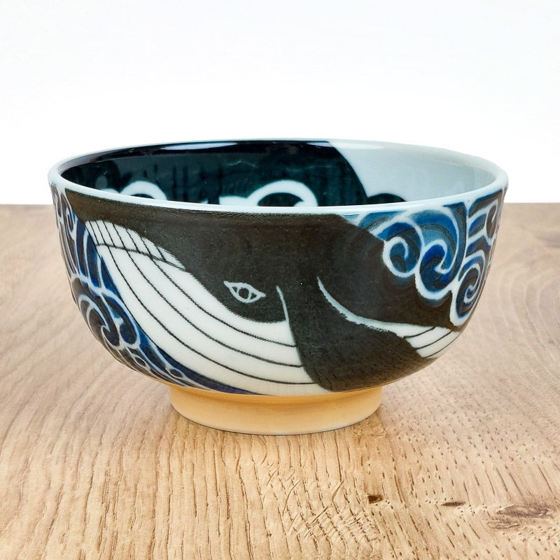 Bol de arroz japonés ballena