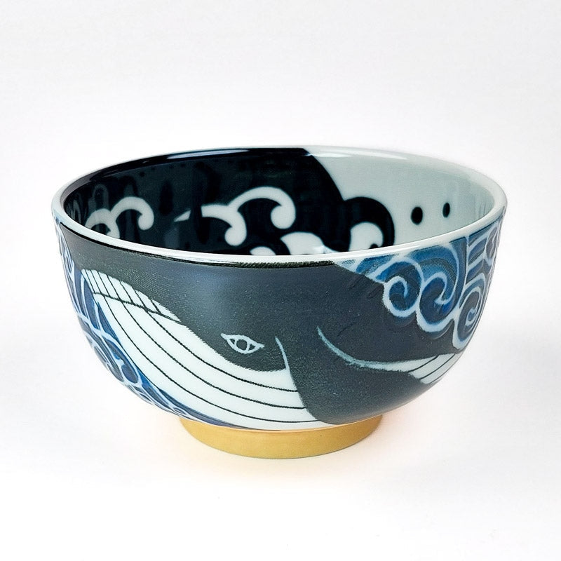 Bol de arroz japonés ballena