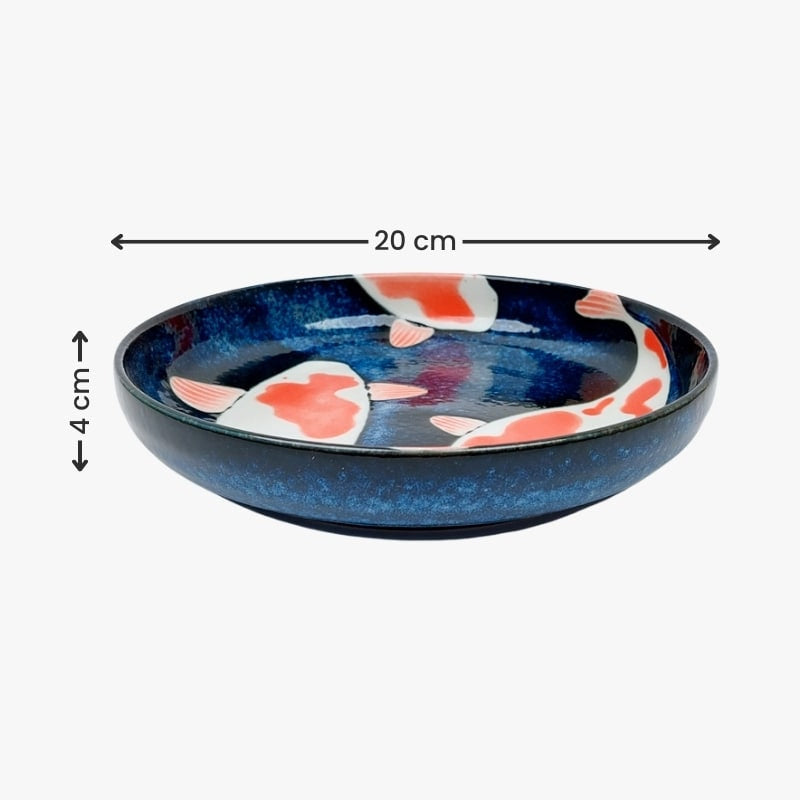 Plato hondo japonés Carp Koi