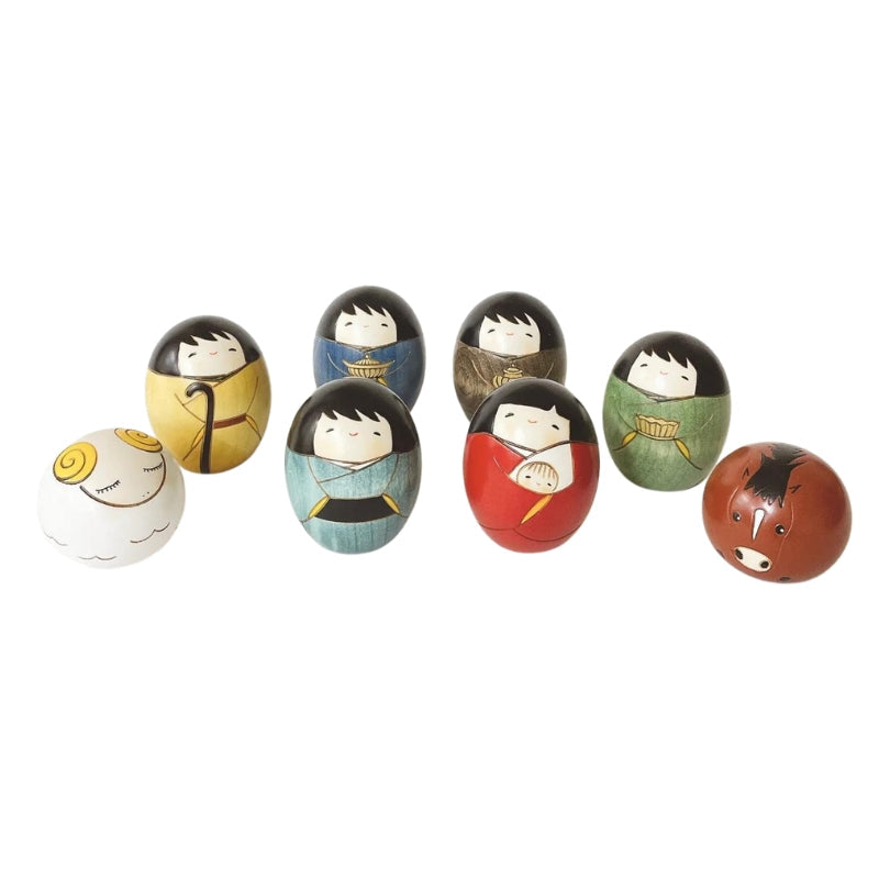Belén de Navidad Kokeshi