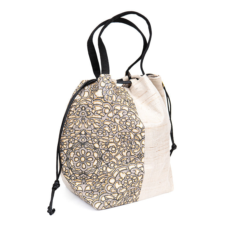 Bolso Kinchaku Japonés de Lino Hōsōge