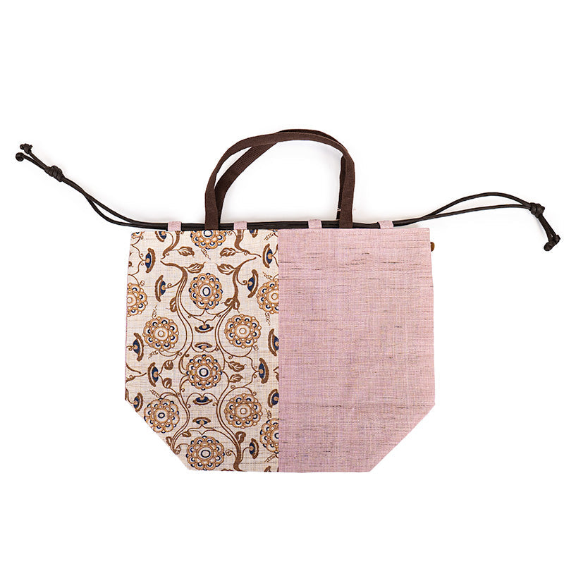 Bolso Kinchaku Japonés de Lino Karakusa