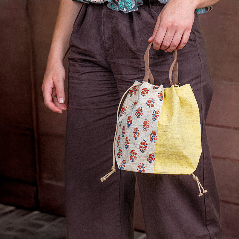 Bolso Kinchaku Japonés de Lino Sarasa