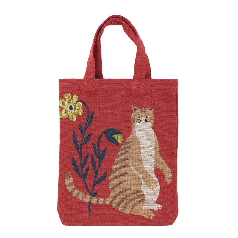 Bolso Tote Gato Japonés Rojo