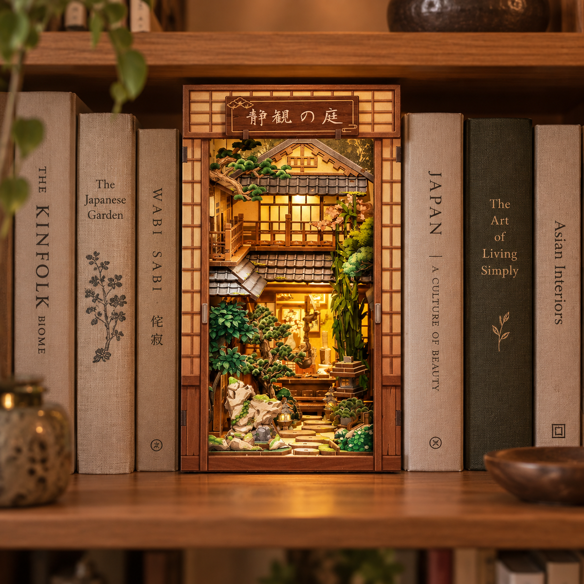 Book Nook Japonés Serene Courtyard