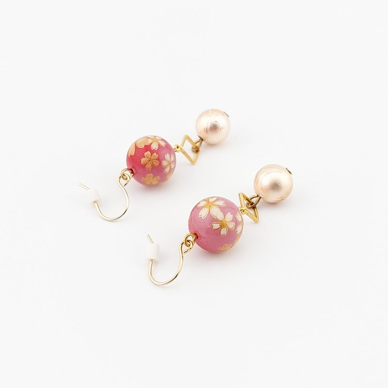 Pendientes japoneses Cherry Rose