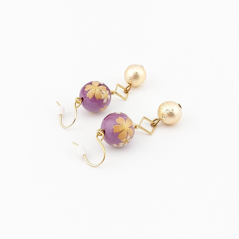 Pendientes japoneses Cherry Violet