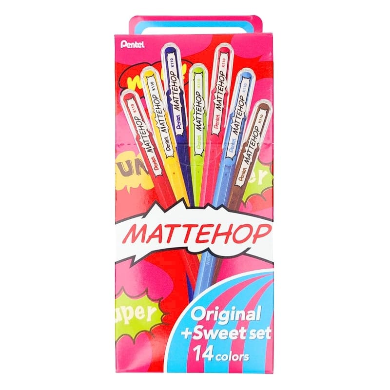 Caja de Bolígrafos Pentel Mattehop Original + Sweet