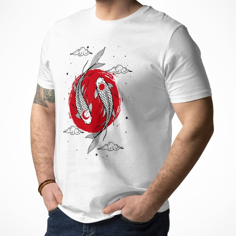 Camiseta Japonesa Duo Carpa Koi